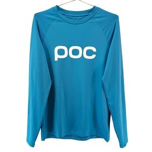 POC Men's Essential Enduro Long Sleeve Cycling Jersey • Small • turquoise blue